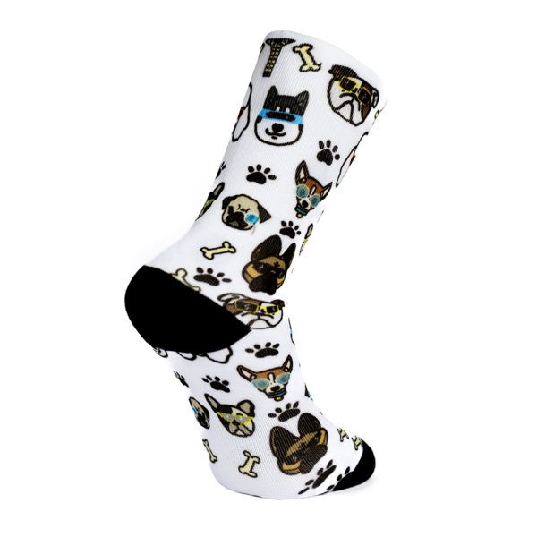 calcetines con diseño dogs party lateral