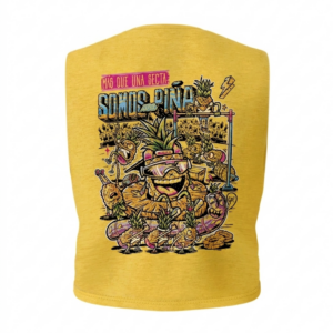 Somos una Piña Yellow-Crop Top Sin Manga