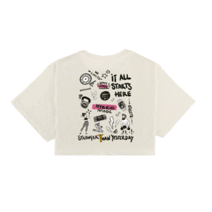 Crop top Oversize Hybrid Mode X Saquetines Coconut